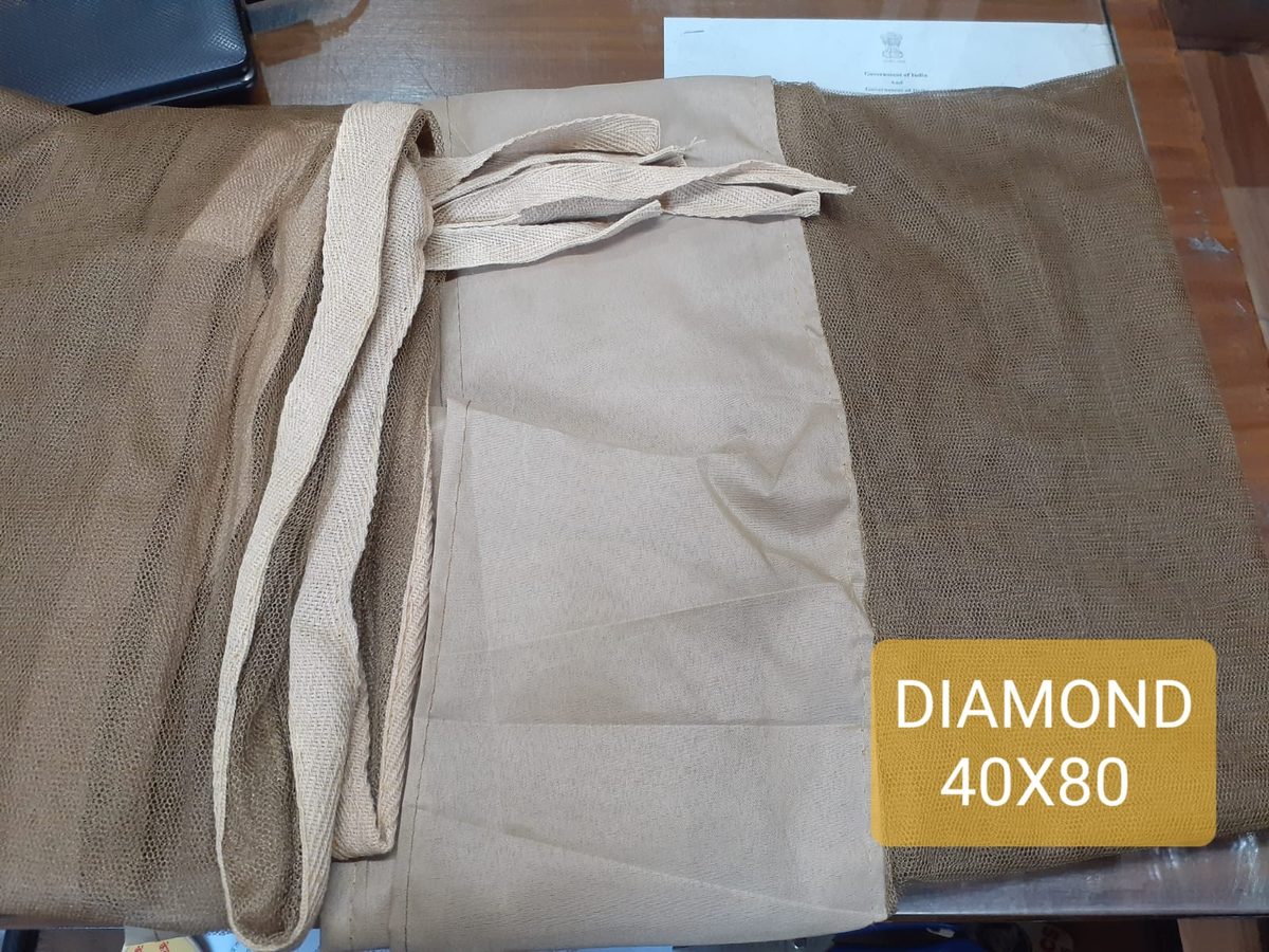 Khaki bed mosquito nets for Indian Army and Police