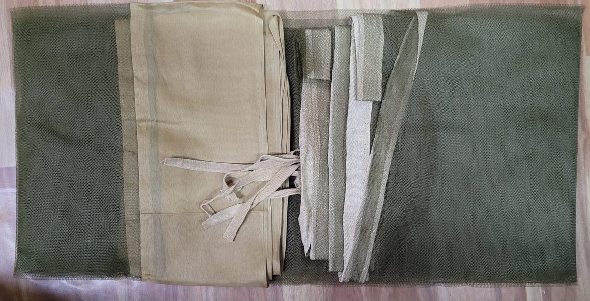 Diamond khaki bed mosquito net — army grade machardani